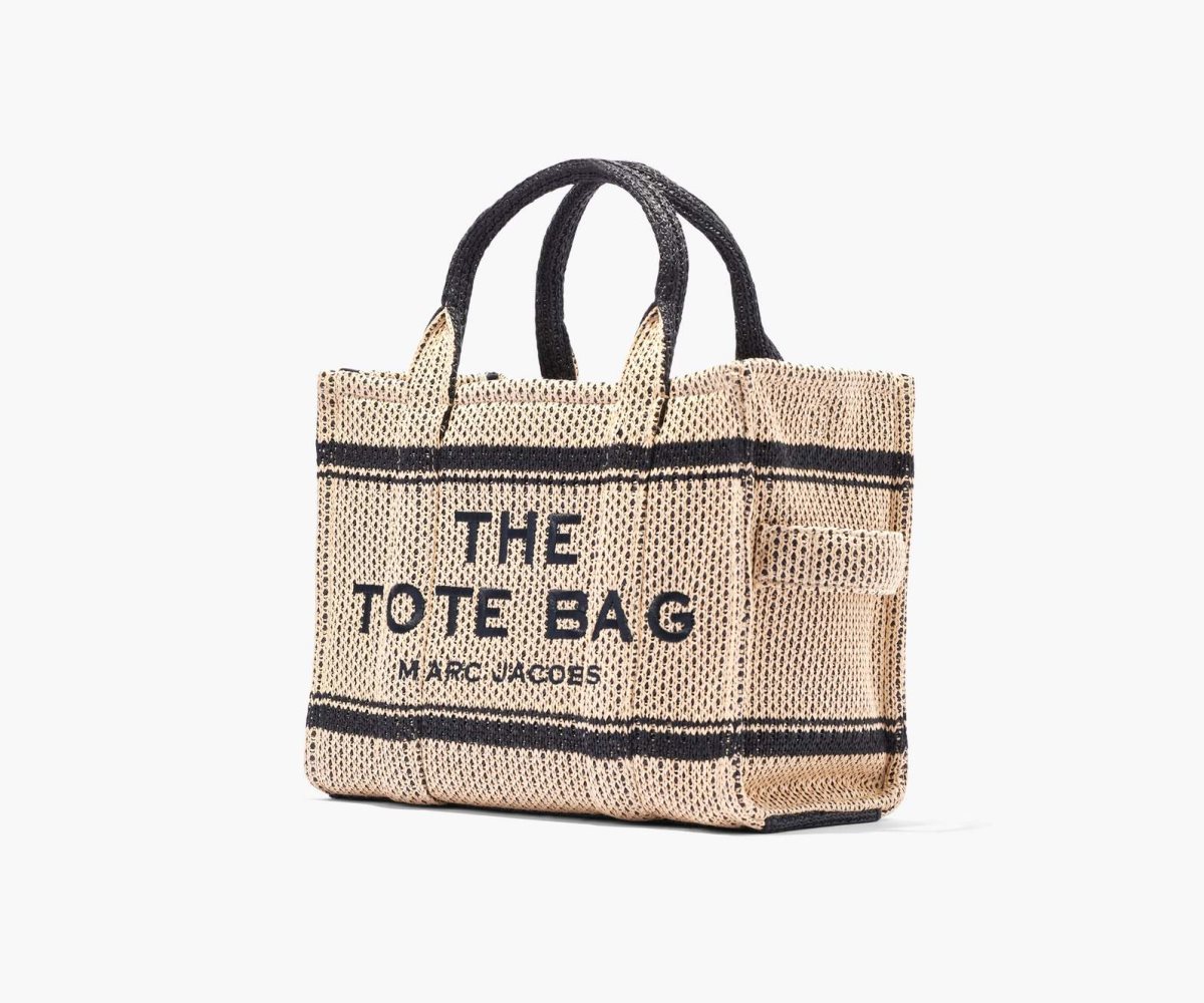 Marc Jacobs Straw Jacquard Medium Tote Bag Natural | PHV-926754