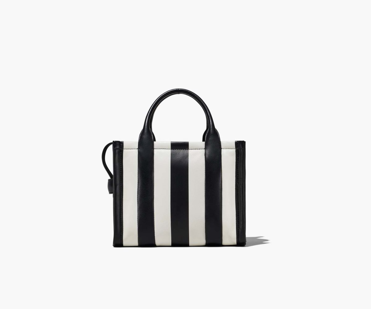 Marc Jacobs Striped Mini Tote Bag Black/White | ZQW-759103