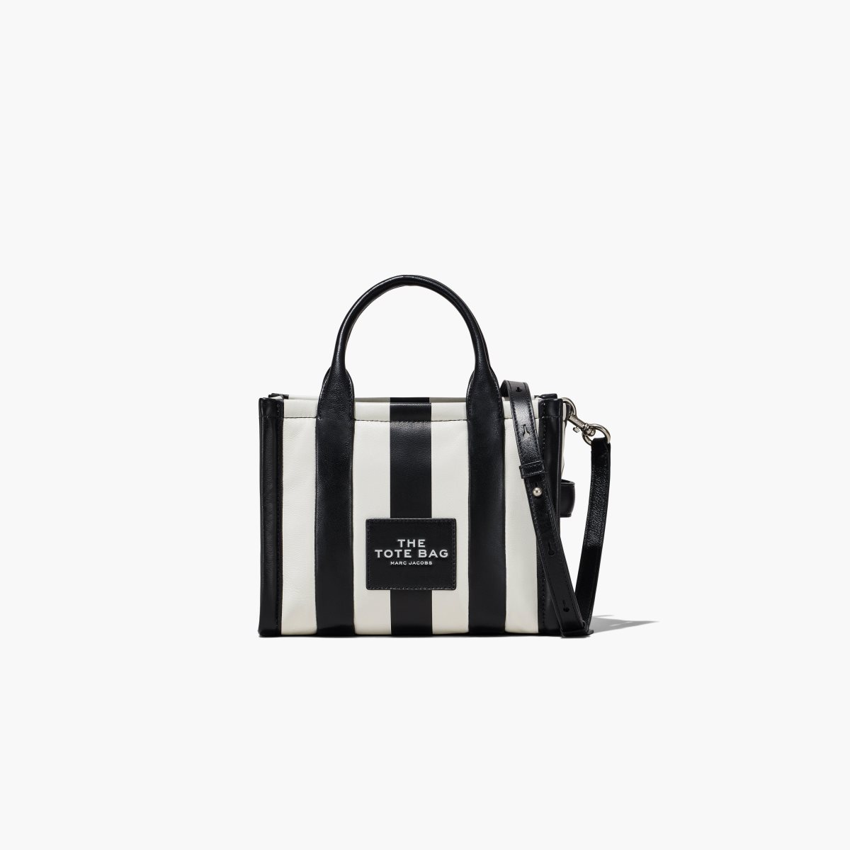 Marc Jacobs Striped Mini Tote Bag Black/White | ZQW-759103