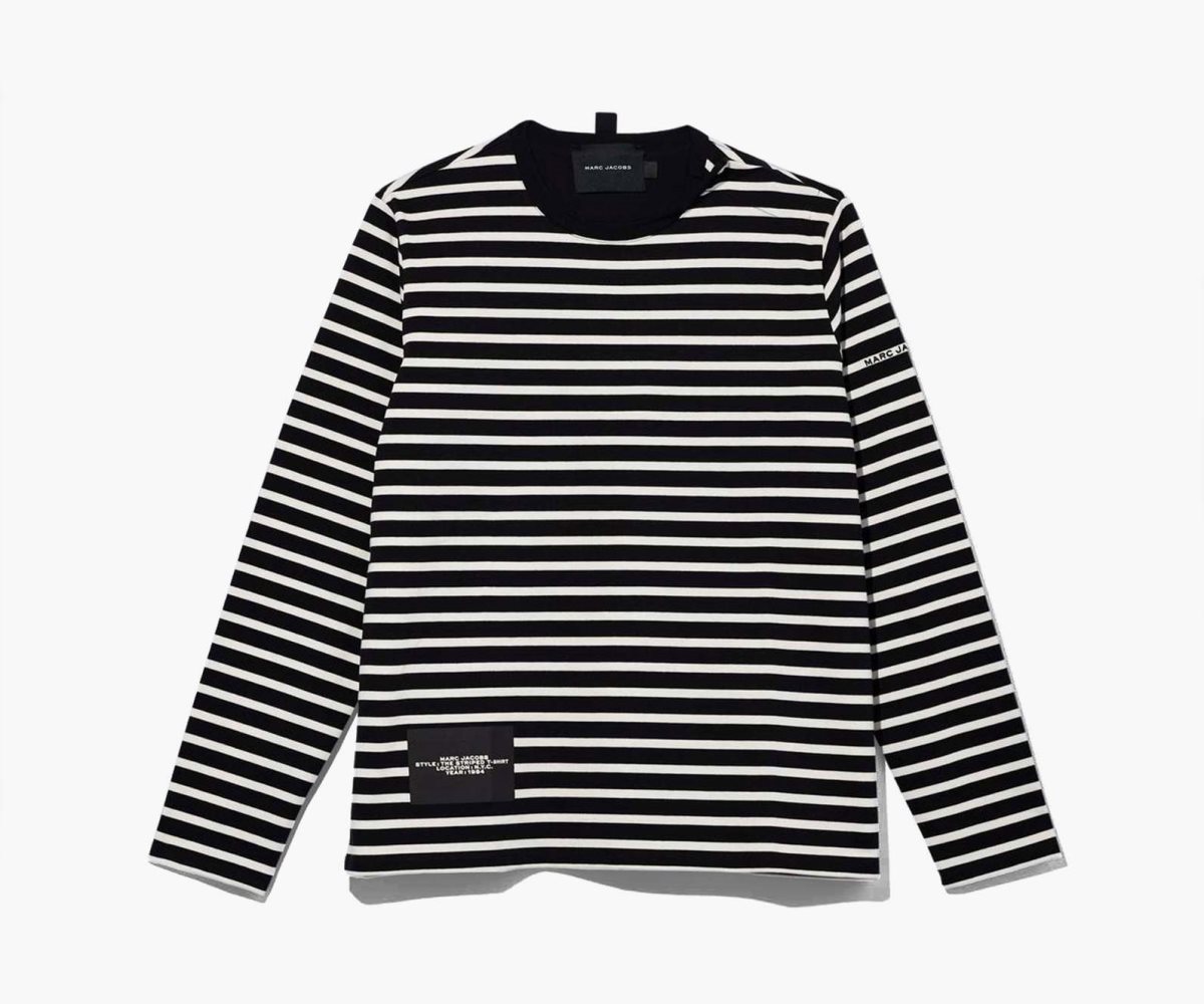 Marc Jacobs Striped T-Shirt Black Multi | OAK-764038