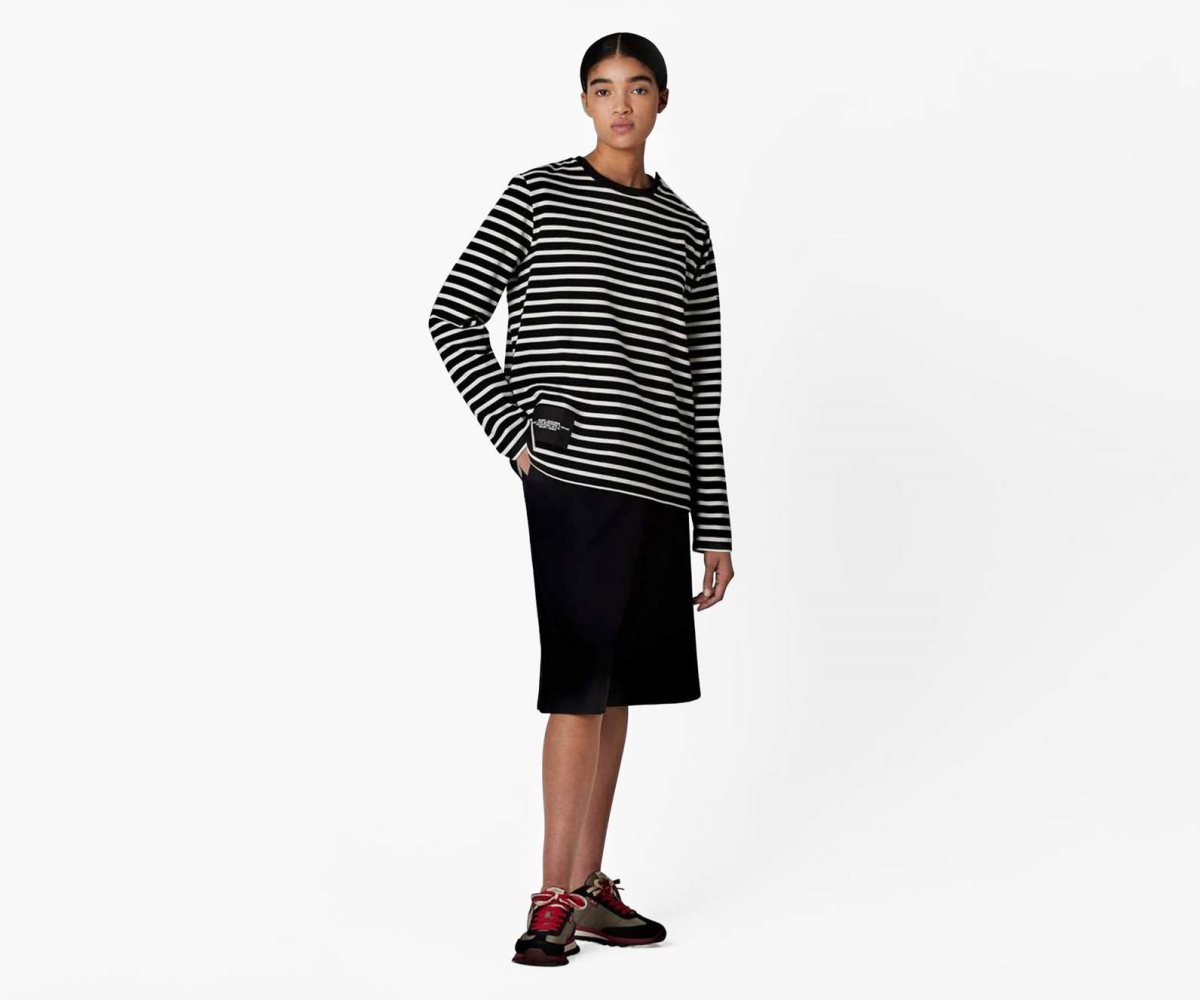 Marc Jacobs Striped T-Shirt Black Multi | OAK-764038