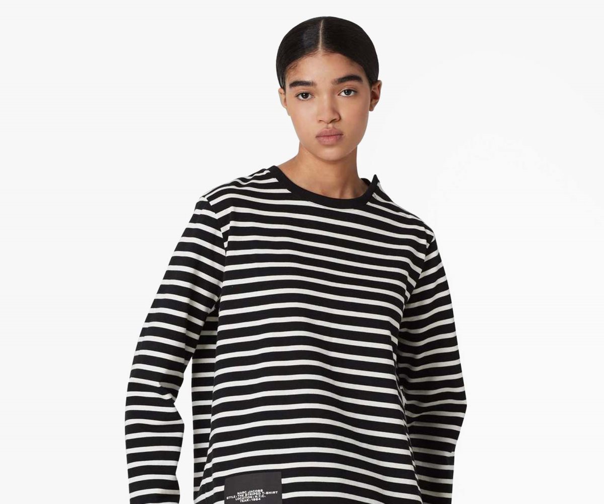 Marc Jacobs Striped T-Shirt Black Multi | OAK-764038