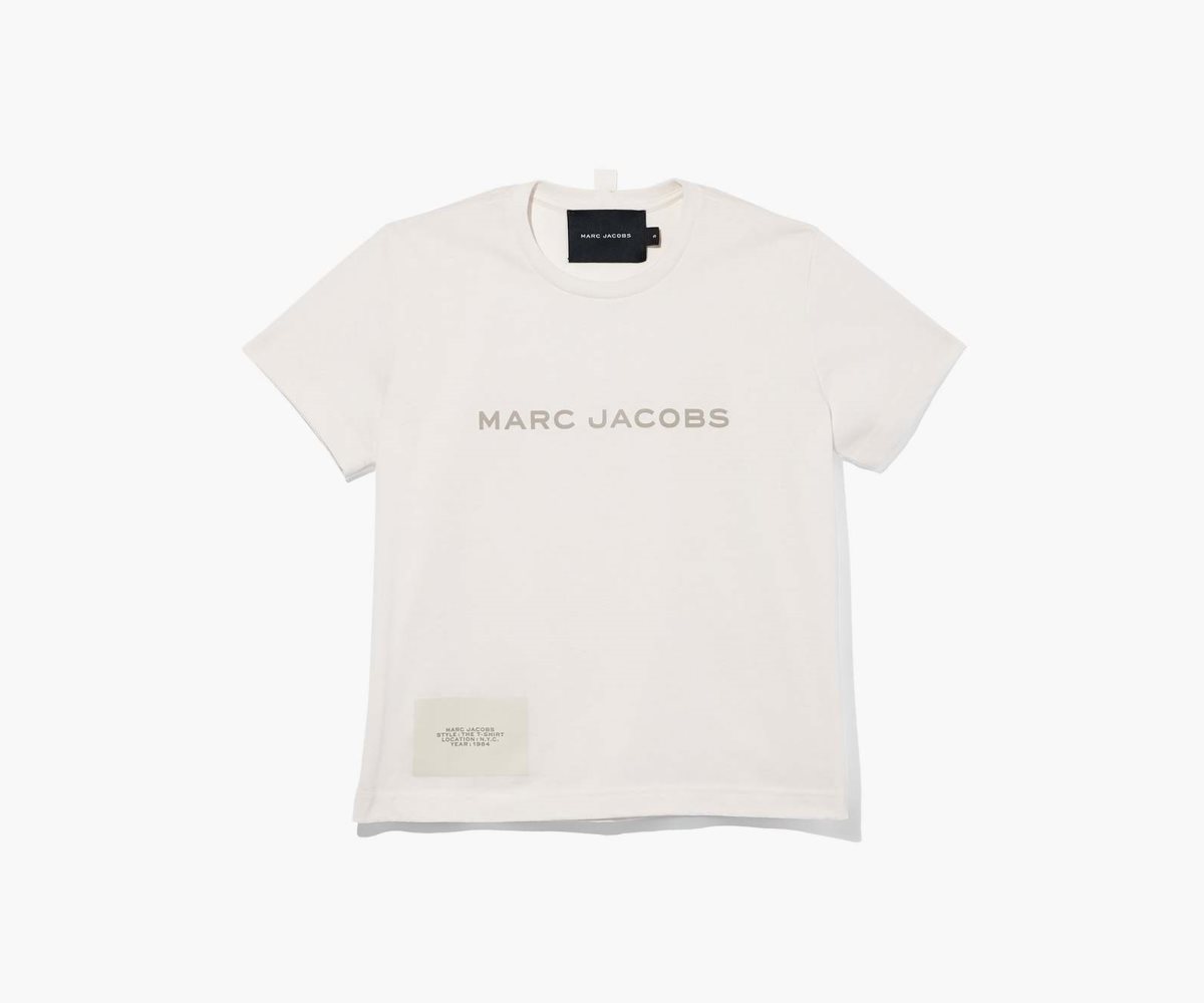 Marc Jacobs T-Shirt Chalk | MZJ-673908