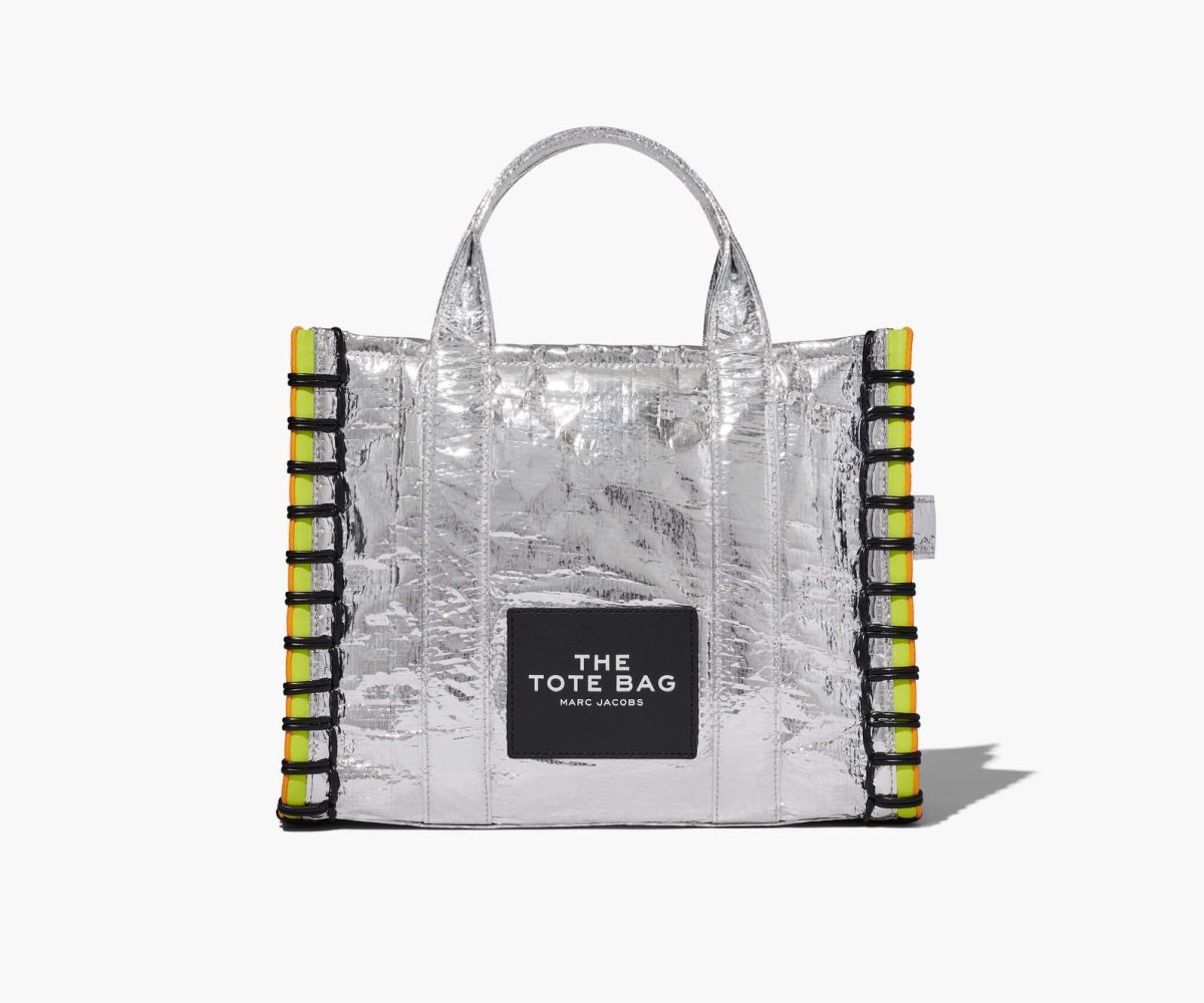 Marc Jacobs Tarp Medium Tote Silver | IOF-814592