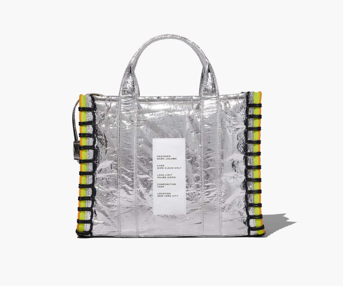 Marc Jacobs Tarp Medium Tote Silver | IOF-814592