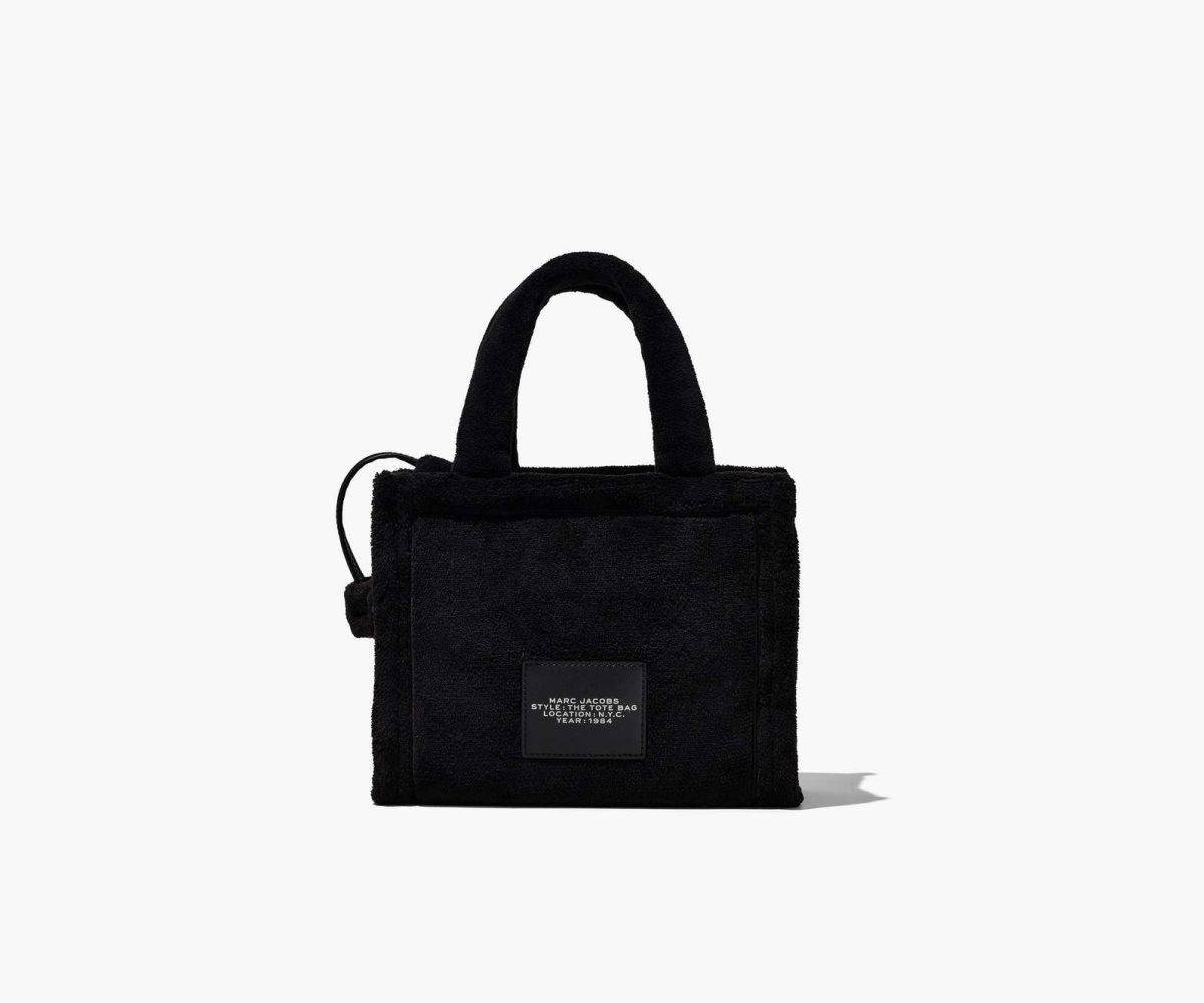 Marc Jacobs Terry Mini Tote Bag Black | HVU-853269