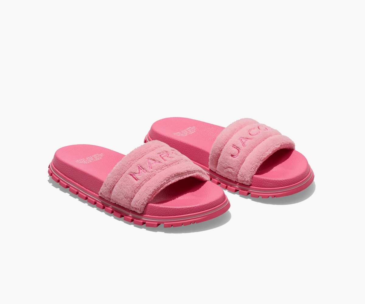 Marc Jacobs Terry Slide Quartz Pink | HVY-843906