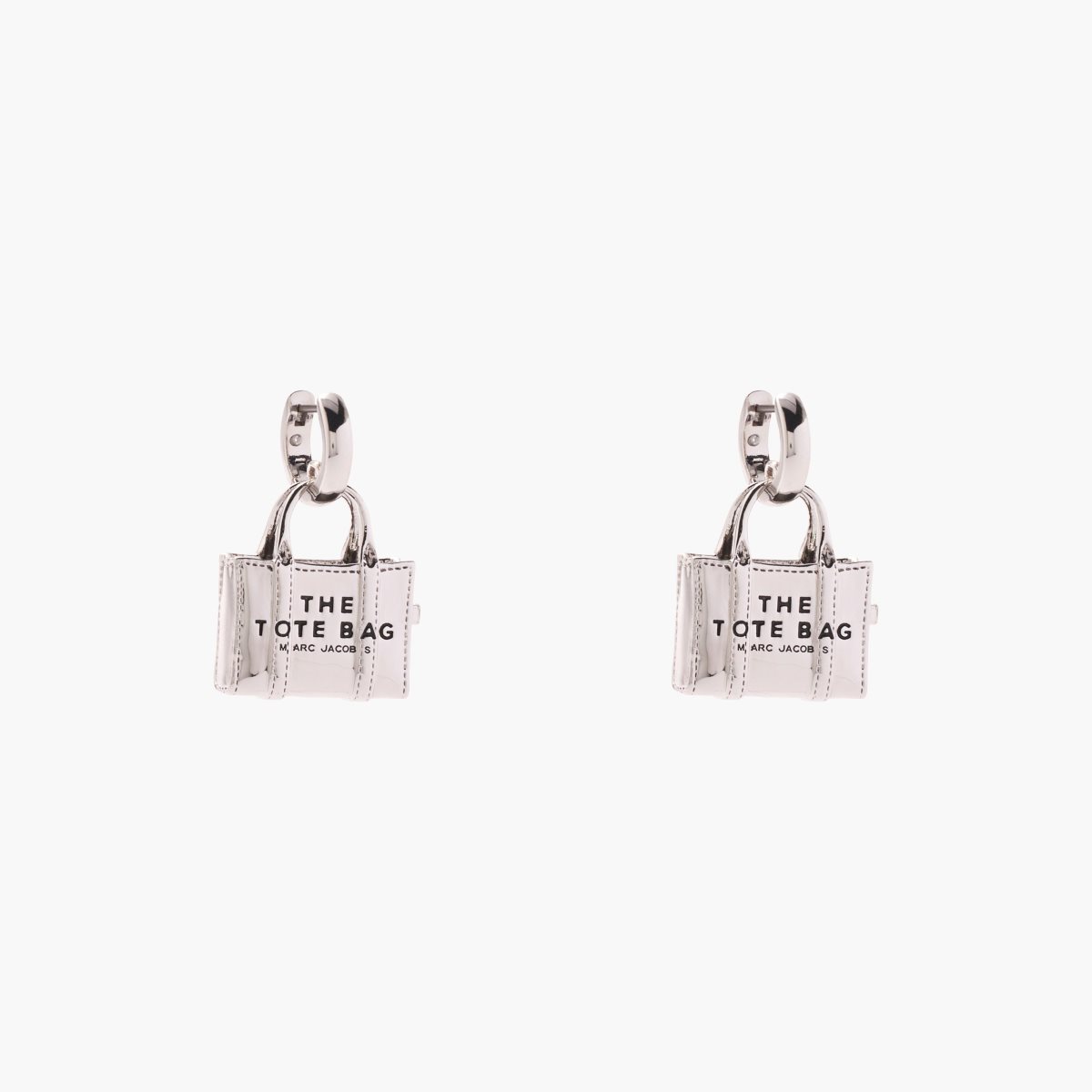 Marc Jacobs Tote Bag Earrings Light Antique Silver | ASH-457013