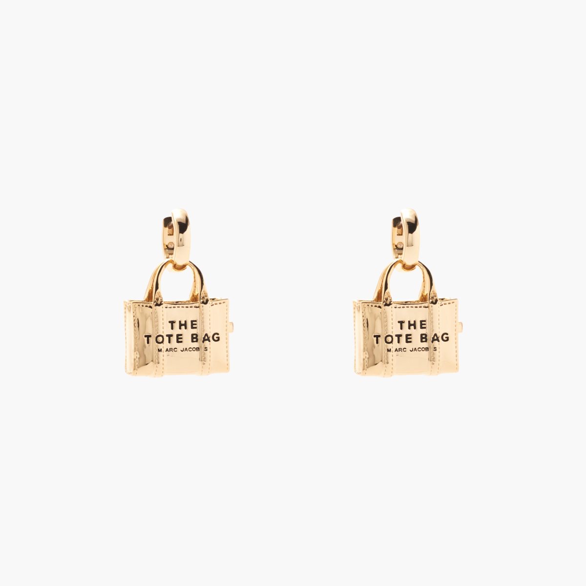 Marc Jacobs Tote Bag Earrings Light Antique Gold | FGX-164790