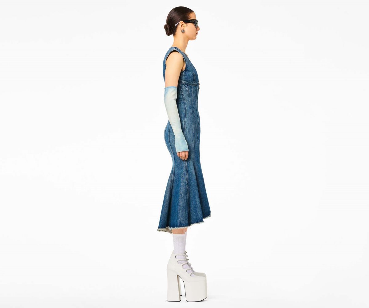 Marc Jacobs Wave Denim Dress Swell Denim | SXJ-367041