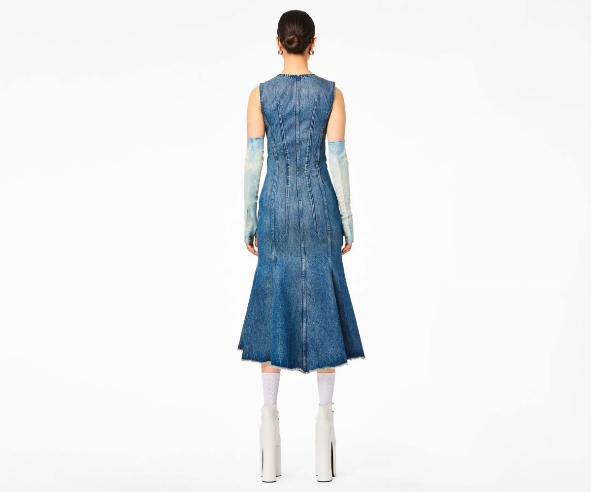 Marc Jacobs Wave Denim Dress Swell Denim | SXJ-367041