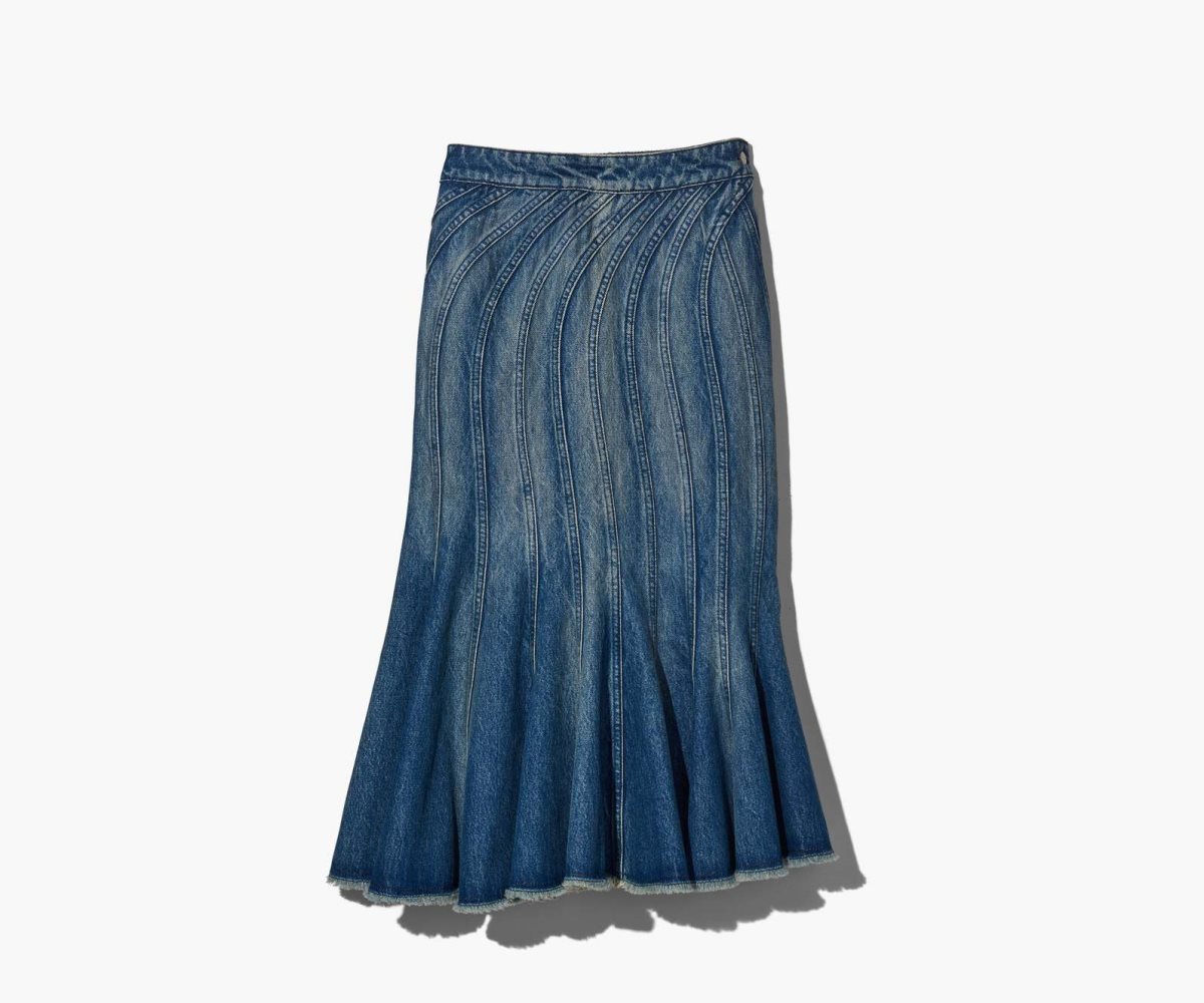 Marc Jacobs Wave Denim Skirt Swell Denim | VYA-420153