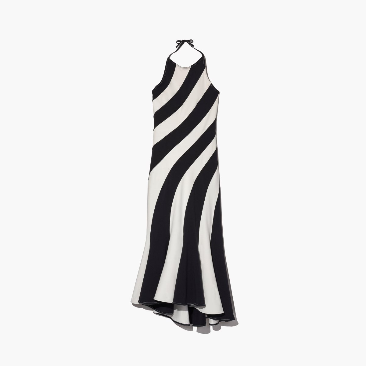 Marc Jacobs Wave Halter Dress Black/Ivory | BMI-172936