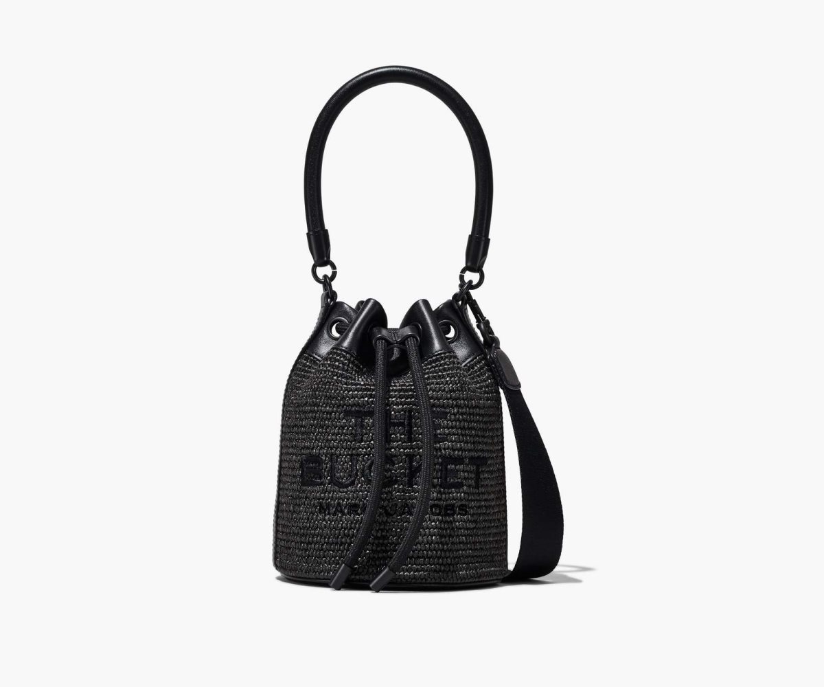 Marc Jacobs Woven DTM Bucket Bag Black | HSQ-740819