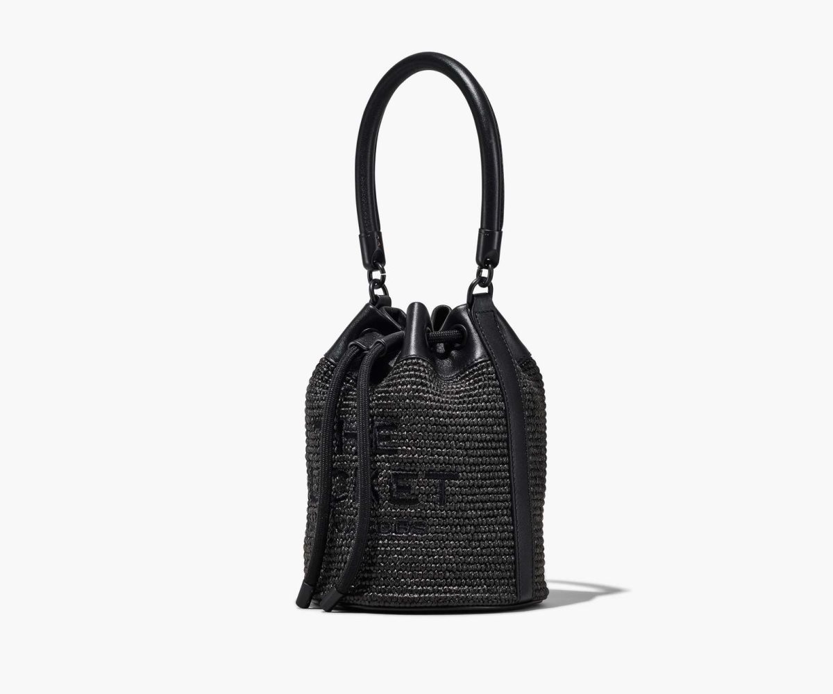 Marc Jacobs Woven DTM Bucket Bag Black | HSQ-740819