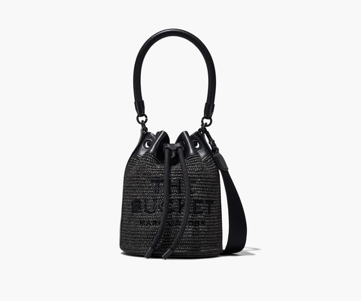 Marc Jacobs Woven DTM Bucket Bag Black | HSQ-740819