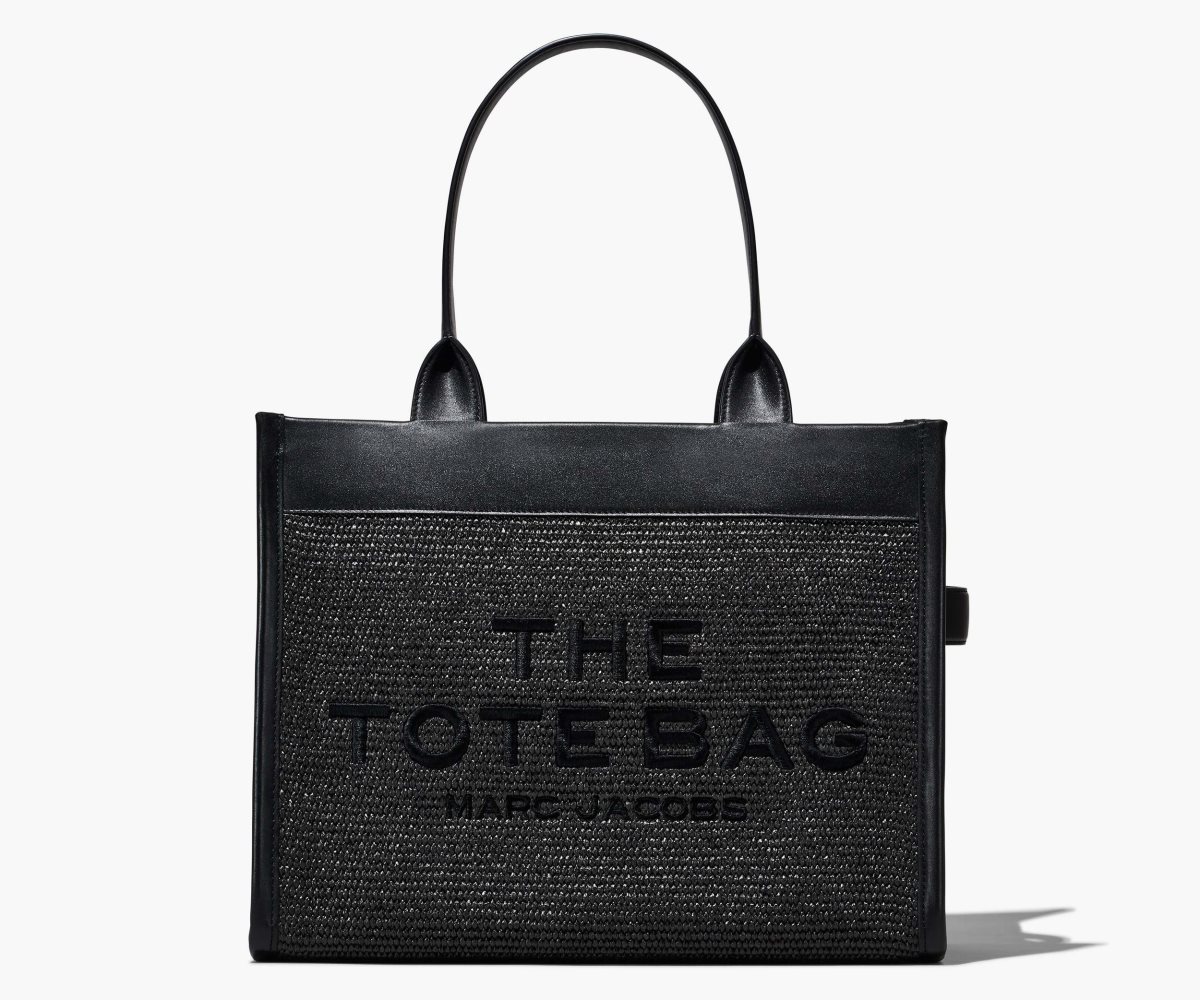 Marc Jacobs Woven DTM Large Tote Bag Black | REF-294107
