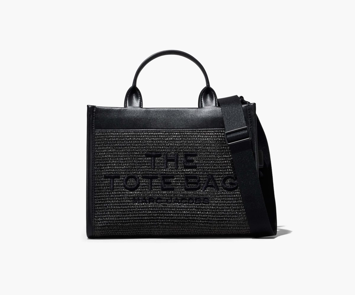 Marc Jacobs Woven DTM Medium Tote Bag Black | GKN-432650