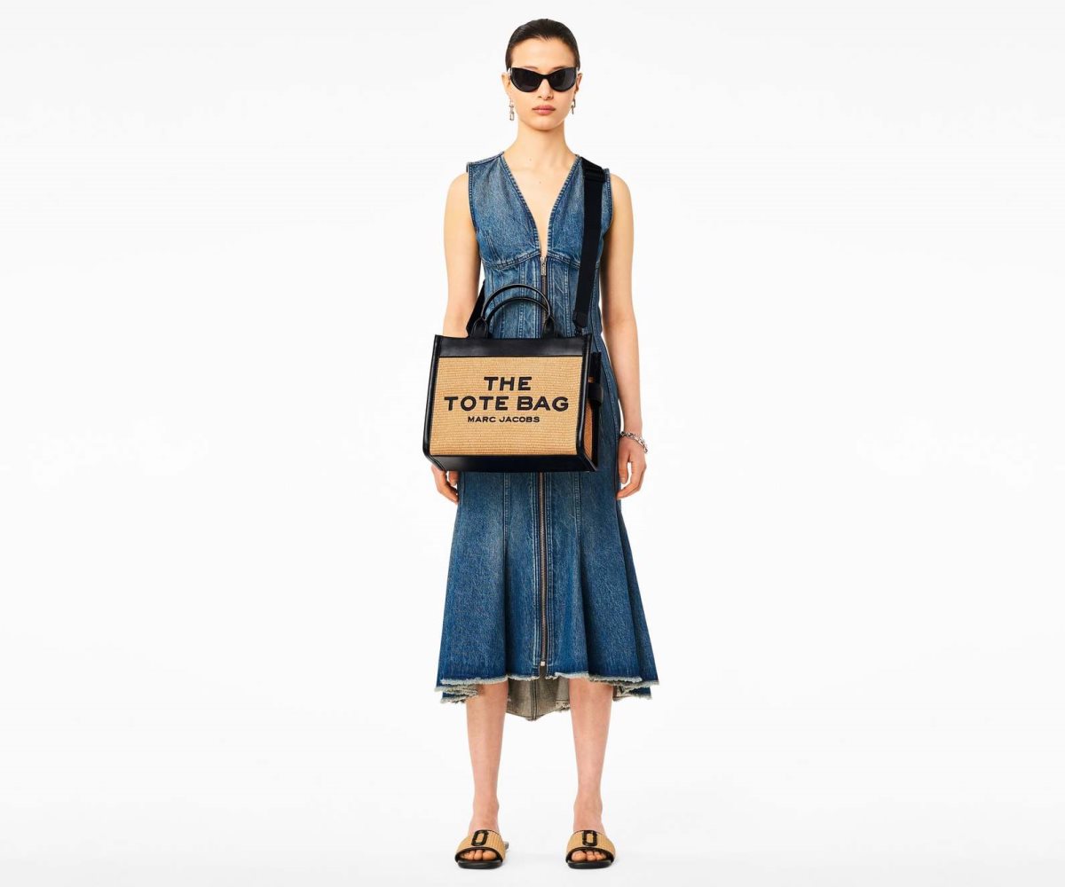 Marc Jacobs Woven Medium Tote Bag Natural | PMT-794580