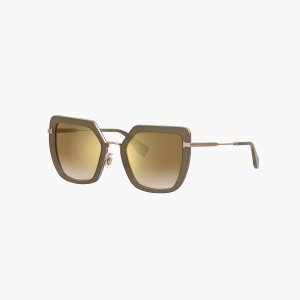 Marc Jacobs Icon Oversized Butterfly Sunglasses Mud/Gold | SIG-568401