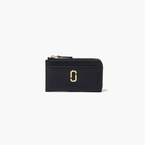 Marc Jacobs J Marc Top Zip Multi Wallet Black | TJI-201376