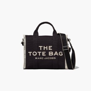 Marc Jacobs Jacquard Medium Tote Bag Black | FAB-026743