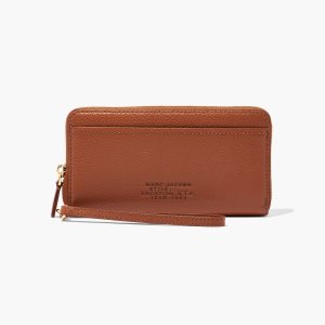 Marc Jacobs Leather Continental Wallet Argan Oil | DPT-460782