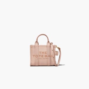 Marc Jacobs Leather Micro Tote Bag Rose | LNI-749263