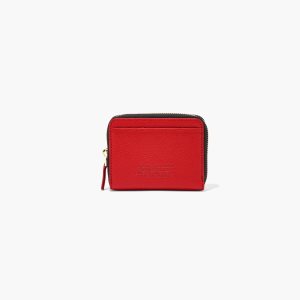 Marc Jacobs Leather Zip Around Wallet True Red | RID-758390
