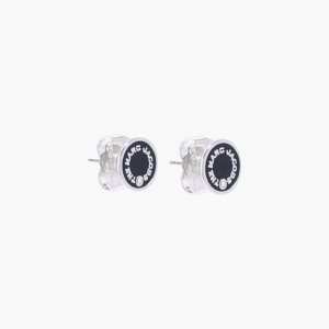 Marc Jacobs Medallion Studs Black/Silver | IBU-341752