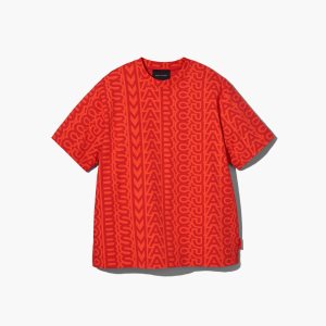 Marc Jacobs Monogram Big T-Shirt Electric Orange/True Red | EPN-475691