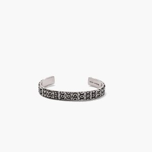 Marc Jacobs Monogram Engraved Bracelet Aged Silver | ACD-062859