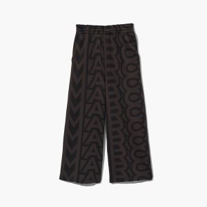 Marc Jacobs Monogram Oversized Sweatpants Black/Charcoal | UWC-320479