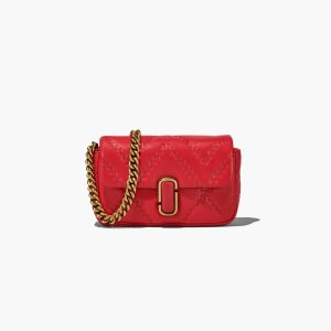 Marc Jacobs Quilted Leather J Marc Mini Bag True Red | ICO-548376