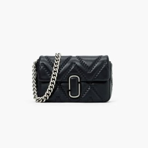 Marc Jacobs Quilted Leather J Marc Shoulder Bag Black | JSP-357186