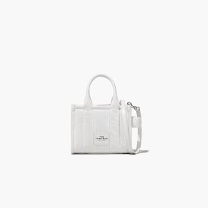 Marc Jacobs Shiny Crinkle Micro Tote White | NUP-807953