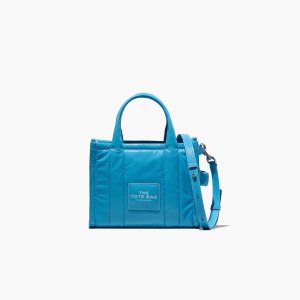 Marc Jacobs Shiny Crinkle Mini Tote Air Blue | MKT-840739